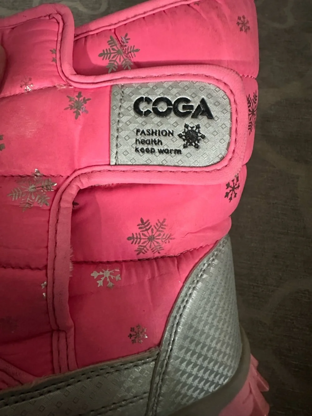 Coga Kids' Pink/Silver Winter Snow Boots